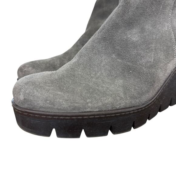 Gabor Womens Gray Suede Side Zip Wedge Ankle Boots Booties sz UK 5 / US 7.5 - Picture 8 of 15